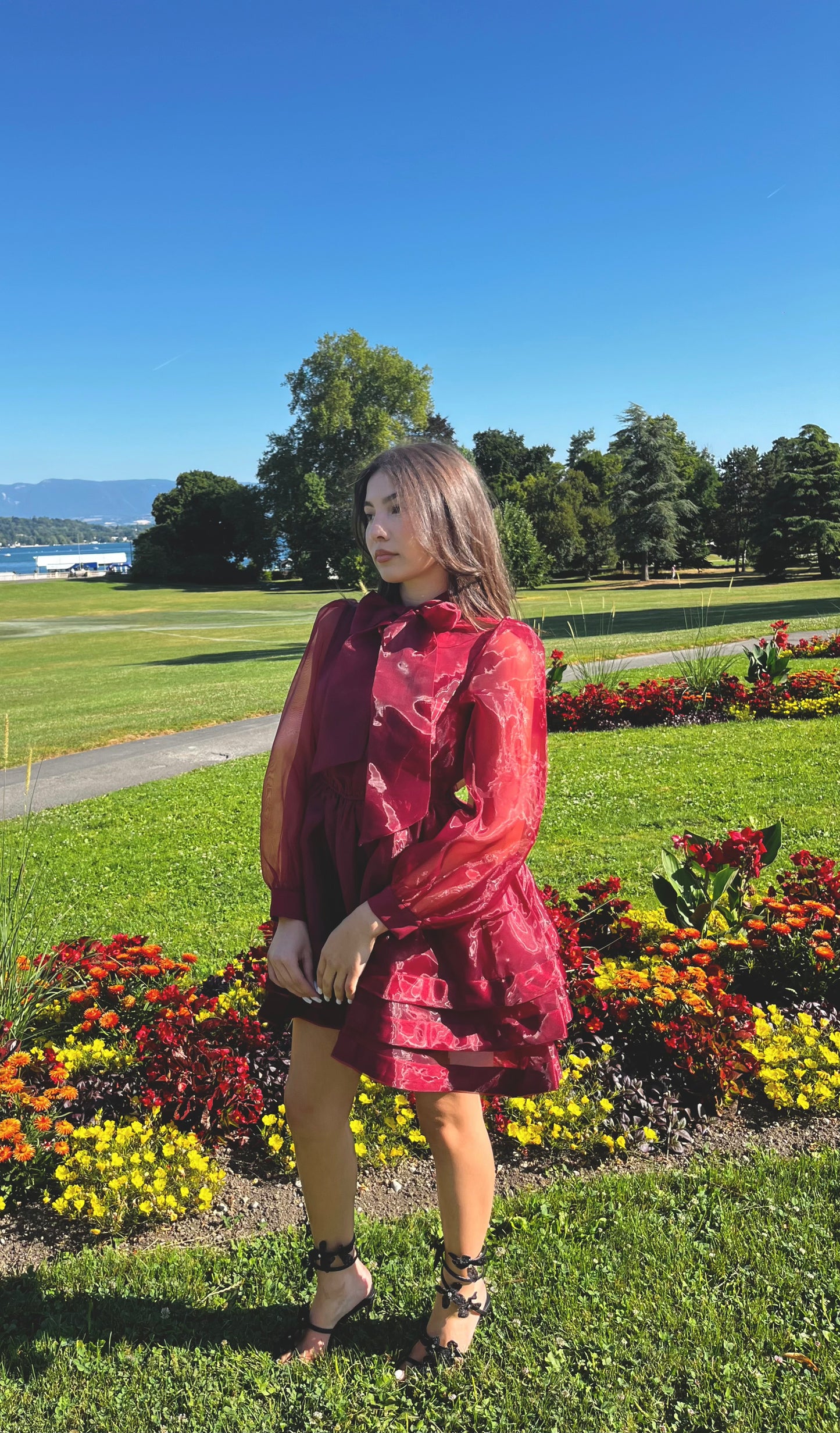 Flared knotted dress