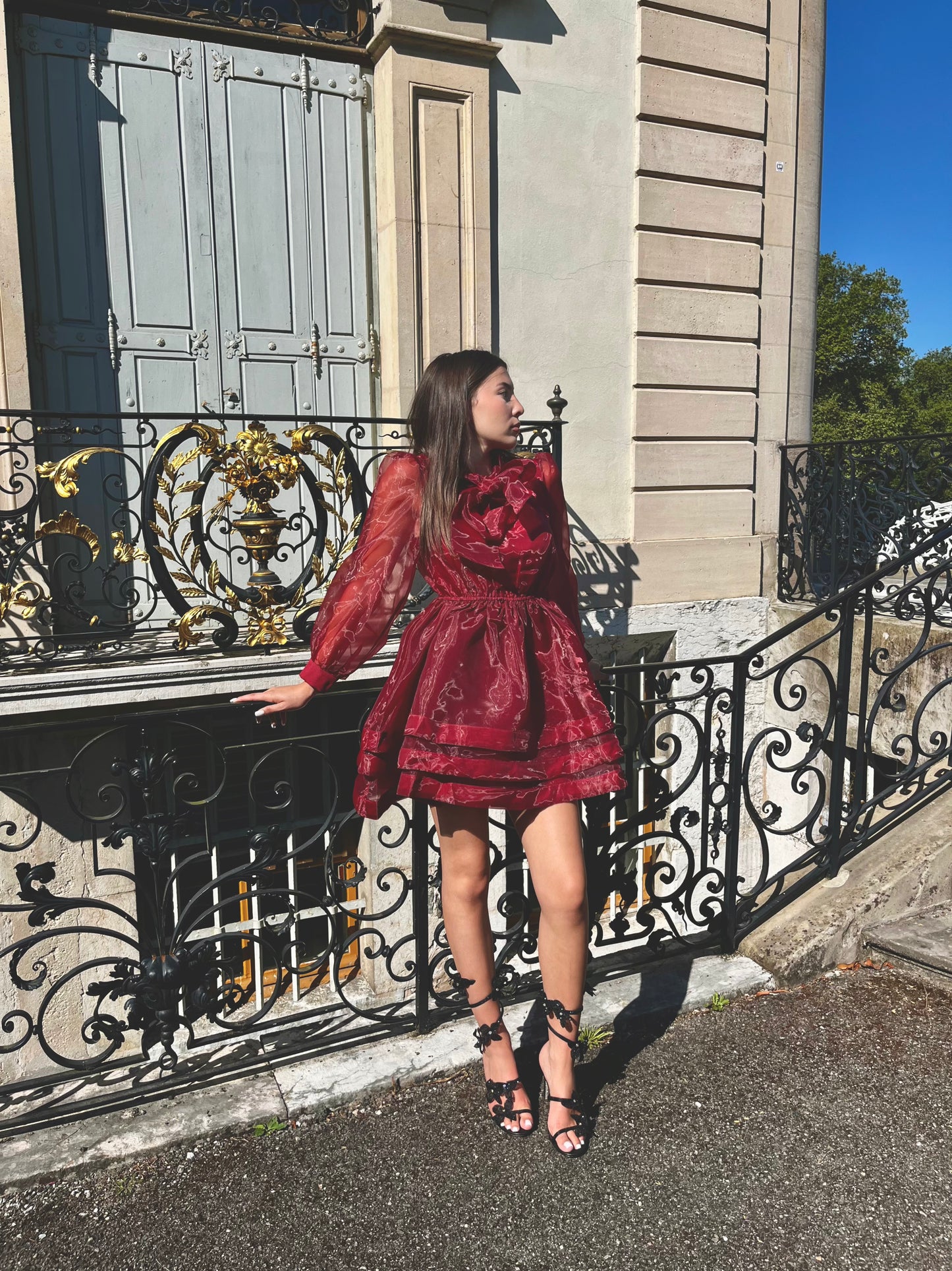 Flared knotted dress